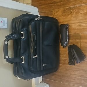 MCKLEIN Travel briefcase, fits over luggage handle